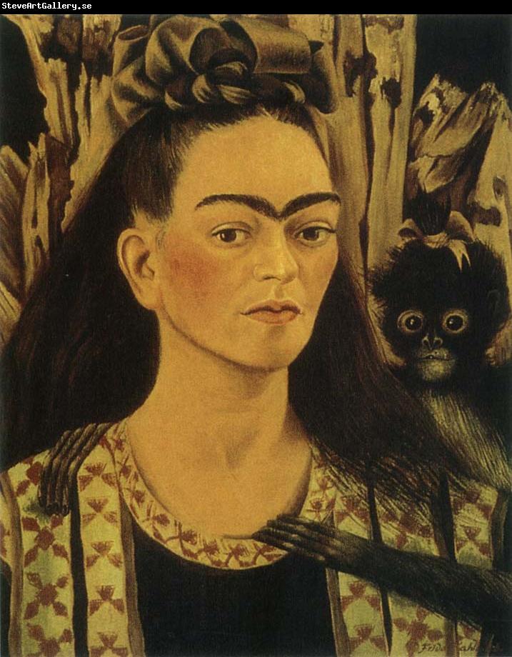 Frida Kahlo The self-portrait artist and monkey